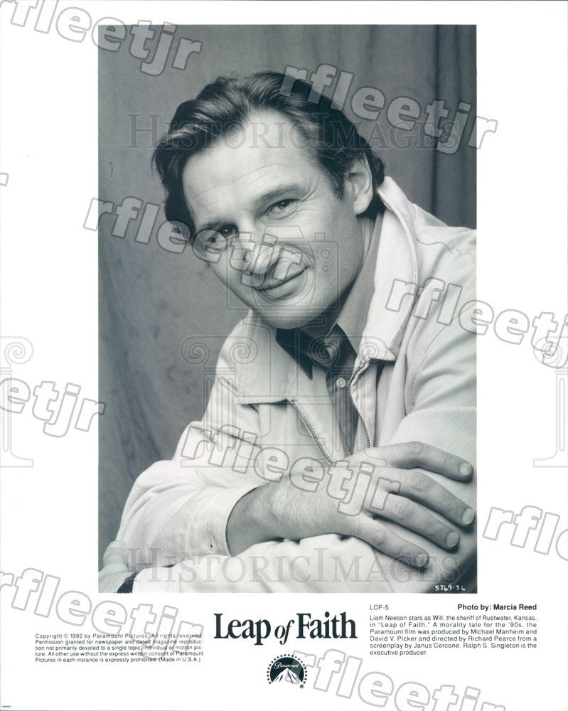 1992 Hollywood Actor Liam Neeson in Film Leap of Faith Press Photo adx1183 - Historic Images