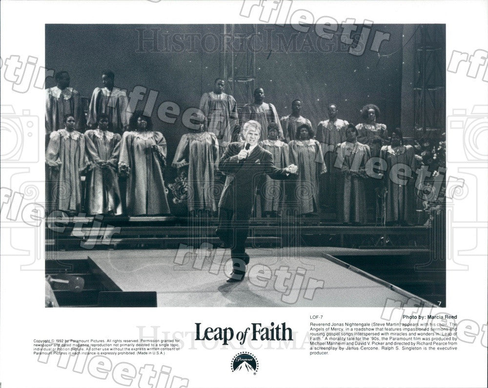 1992 Emmy Winning Actor Steve Martin in Film Leap of Faith Press Photo adx1189 - Historic Images