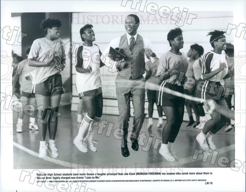1989 Hollywood Actor Morgan Freeman in Film Lean on Me Press Photo adx1195 - Historic Images
