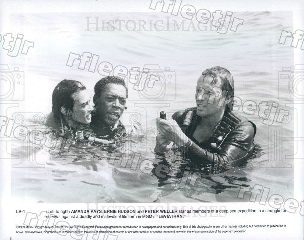 1989 Actors Amanda Pays, Ernie Hudson, Peter Weller Press Photo adx119 - Historic Images