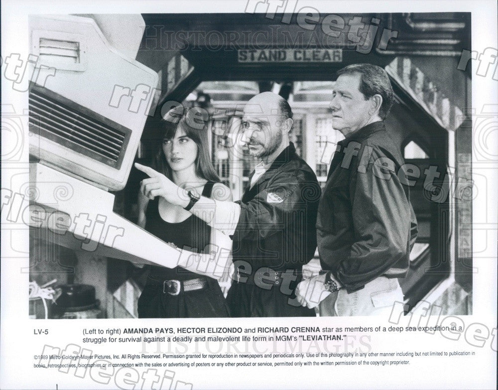 1989 Actors Amanda Pays, Hector Elizondo, Richard Crenna Press Photo adx123 - Historic Images
