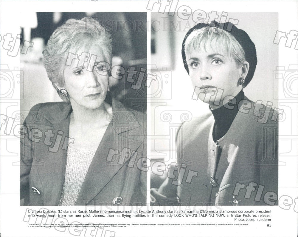 1993 Oscar Winning Actor Olympia Dukakis &amp; Lysette Anthony Press Photo adx13 - Historic Images