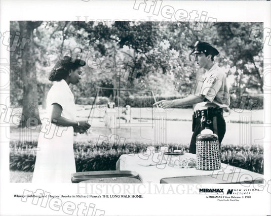 1990 Oscar Winning Actor Whoopi Goldberg & Haynes Brooke Press Photo adx171 - Historic Images