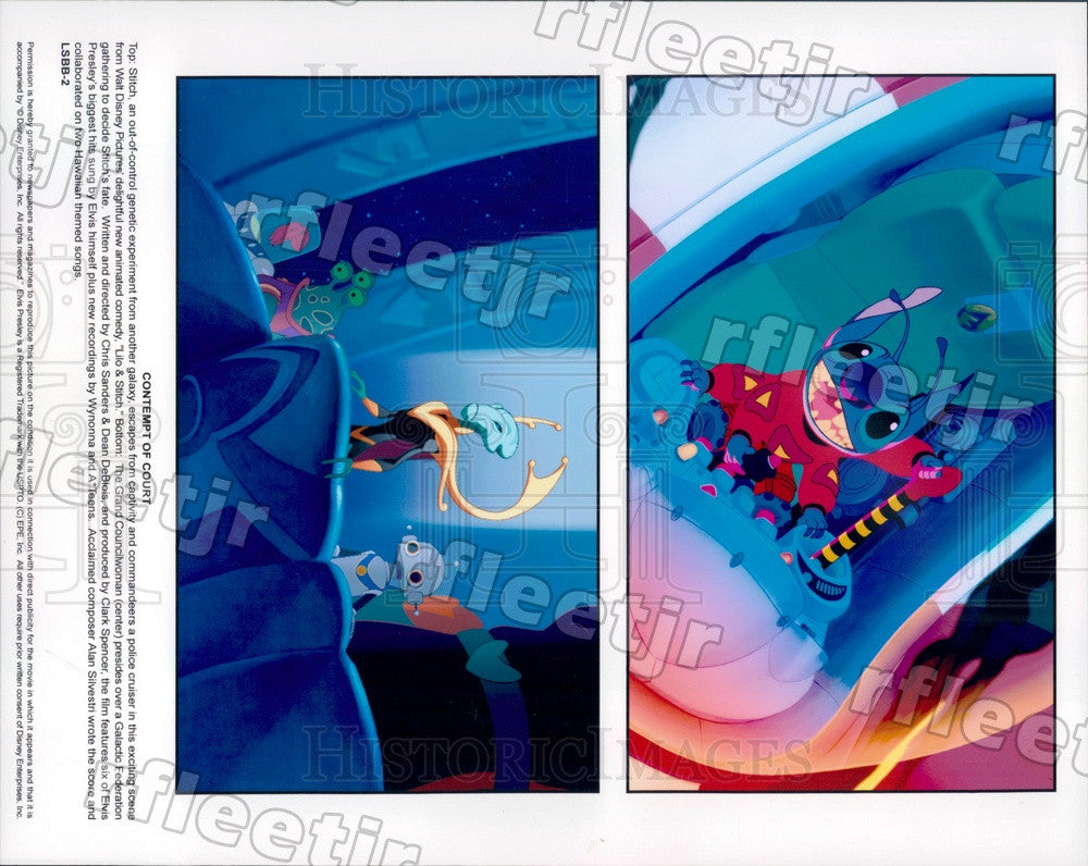 Undated Walt Disney Characters in Film Lilo &amp; Stitch Press Photo adx177 - Historic Images