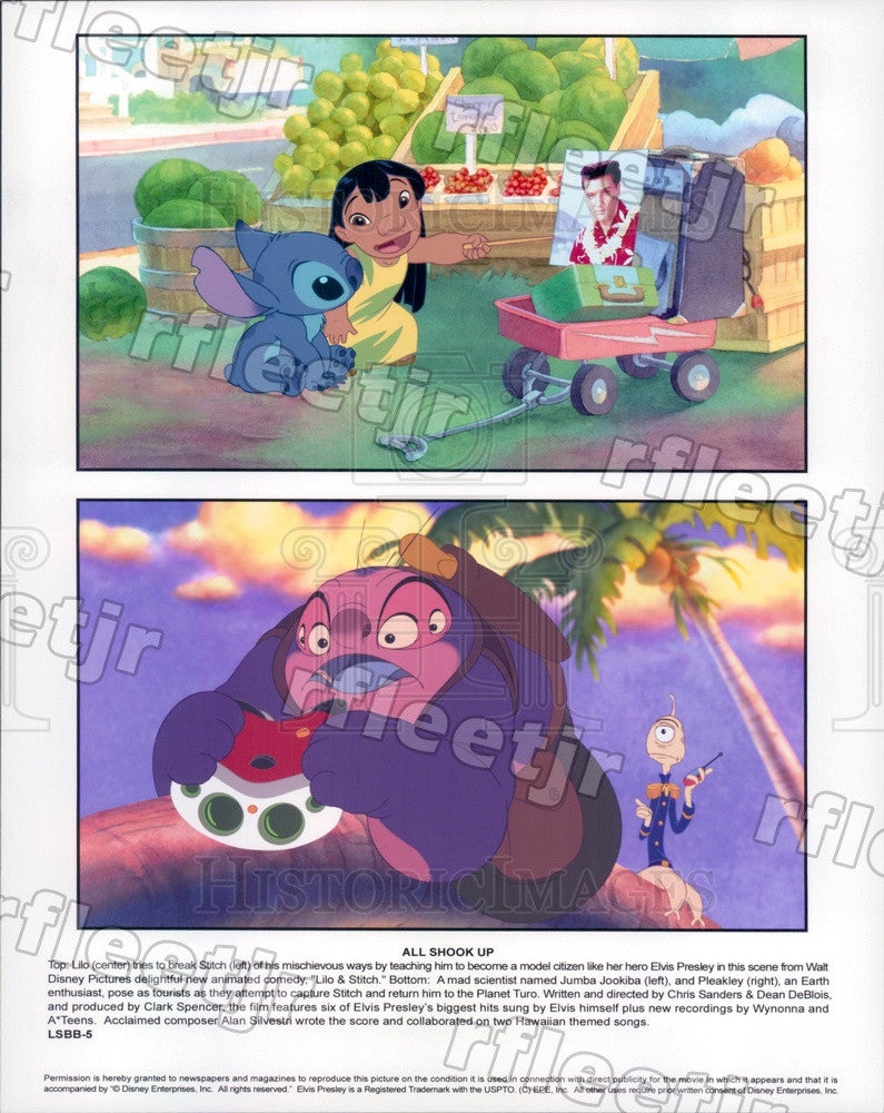 2002 Walt Disney Characters in Film Lilo &amp; Stitch Press Photo adx179 - Historic Images