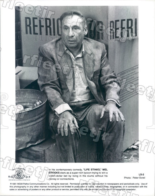 1991 EGOT Winning Actor Mel Brooks in Film Life Stinks Press Photo adx181 - Historic Images
