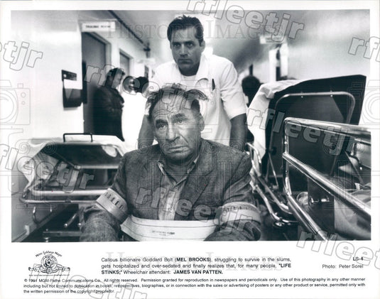 1991 EGOT Winning Actor Mel Brooks & James Van Patten Press Photo adx187 - Historic Images