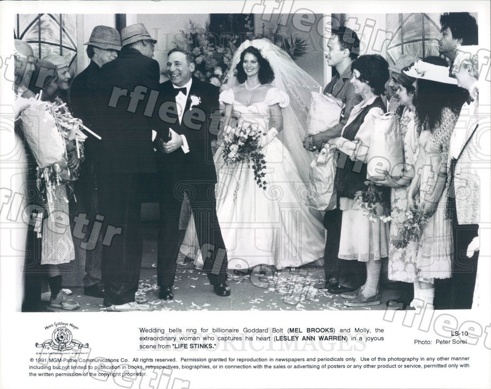 1991 EGOT Winning Actor Mel Brooks &amp; Lesley Ann Warren Press Photo adx193 - Historic Images