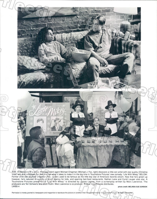 1993 Emmy Winning Actor Michael J. Fox & Christina Vidal Press Photo adx201 - Historic Images