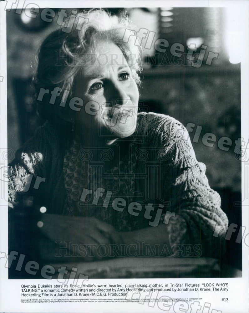 1989 Oscar Winning Actor Olympia Dukakis in Look Who&#39;s Talking Press Photo adx21 - Historic Images