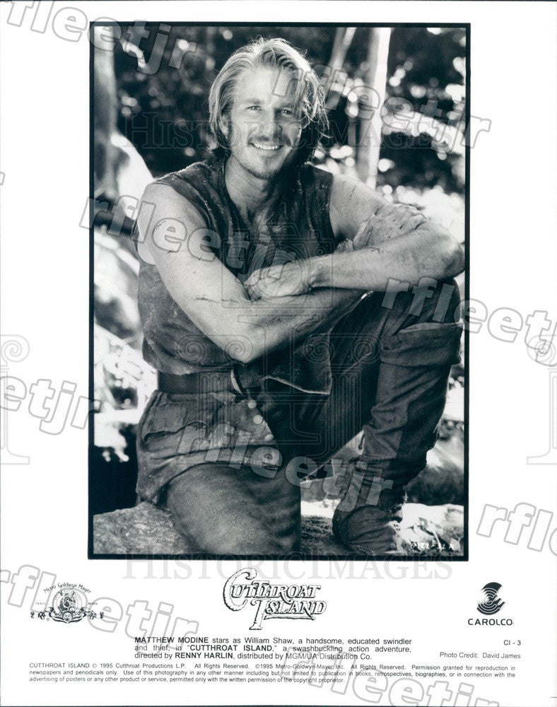 1995 Actor Matthew Modine in Film Cutthroat Island Press Photo adx237 - Historic Images