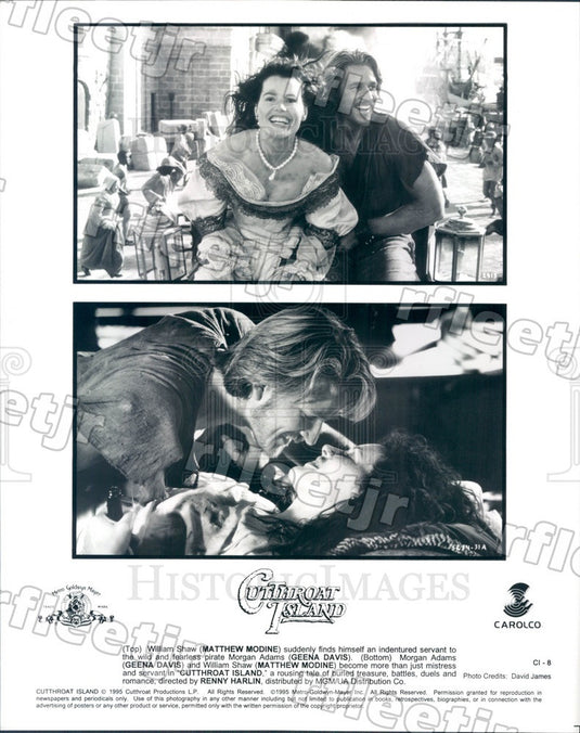 1995 Actors Matthew Modine & Oscar Winner Geena Davis in Film Press Photo adx243 - Historic Images