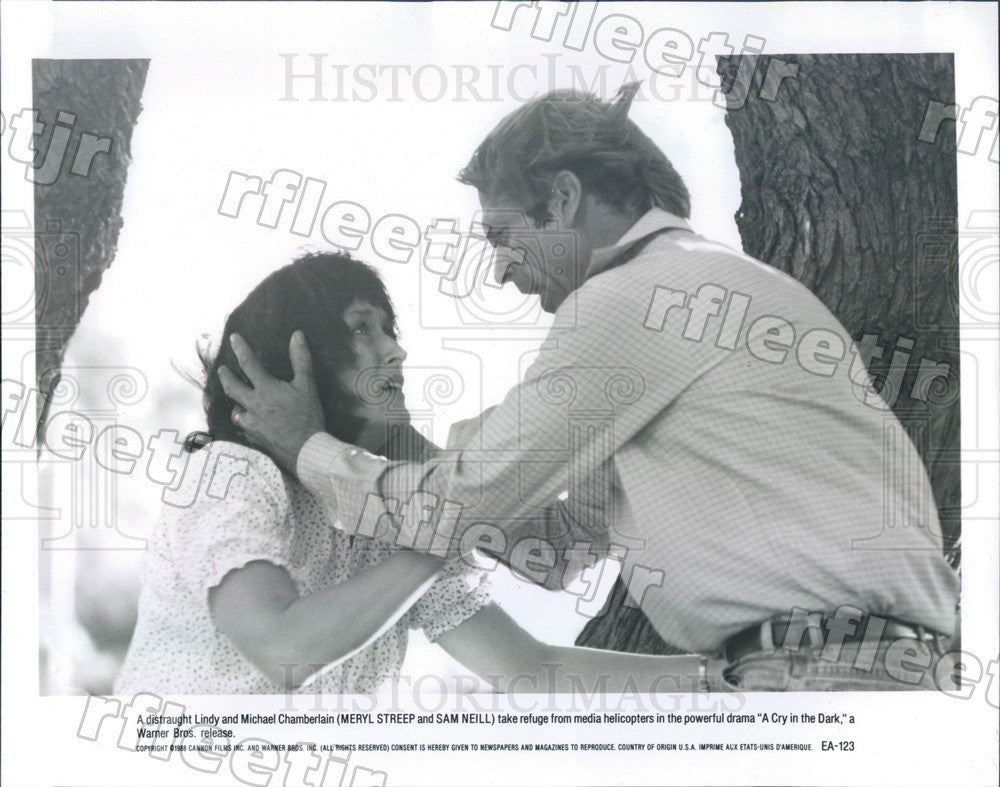 1988 Oscar Winning Actor Meryl Streep &amp; Sam Neill in Film Press Photo adx253 - Historic Images