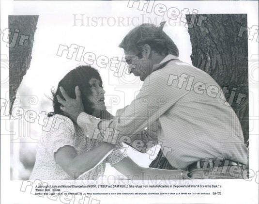 1988 Oscar Winning Actor Meryl Streep & Sam Neill in Film Press Photo adx253 - Historic Images