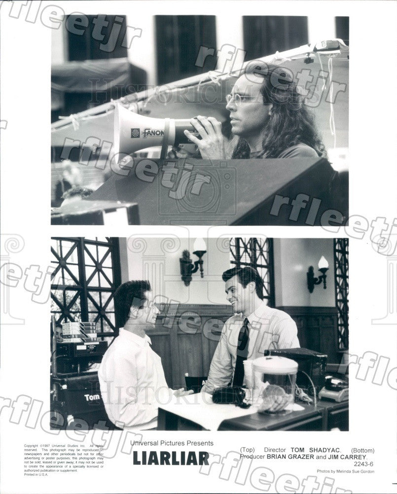 1997 Actor Jim Carrey, Dir Tom Shadyac, Producer Brian Grazer Press Photo adx283 - Historic Images