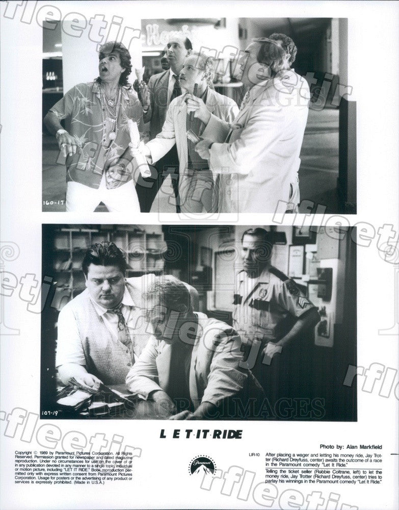 1989 Oscar Winning Actor Richard Dreyfuss &amp; Robbie Coltrane Press Photo adx295 - Historic Images
