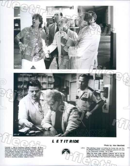 1989 Oscar Winning Actor Richard Dreyfuss & Robbie Coltrane Press Photo adx295 - Historic Images