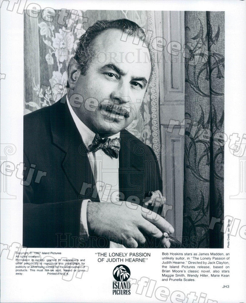 1987 Emmy Winning British Actor Bob Hoskins in Film Press Photo adx305 - Historic Images