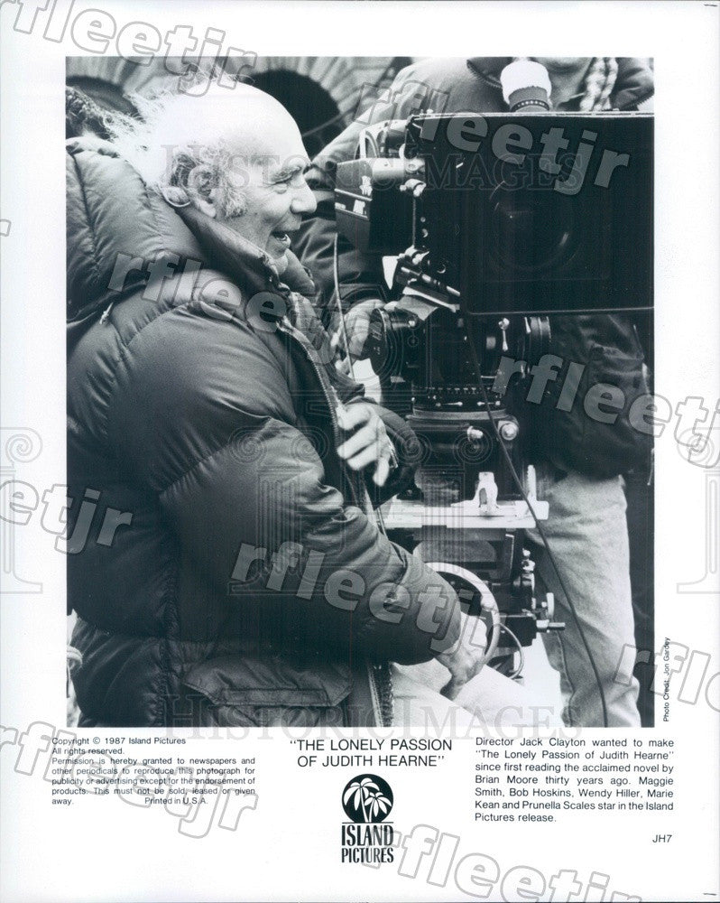 1987 British Director Jack Clayton Filming The Lonely Passion Press Photo adx307 - Historic Images
