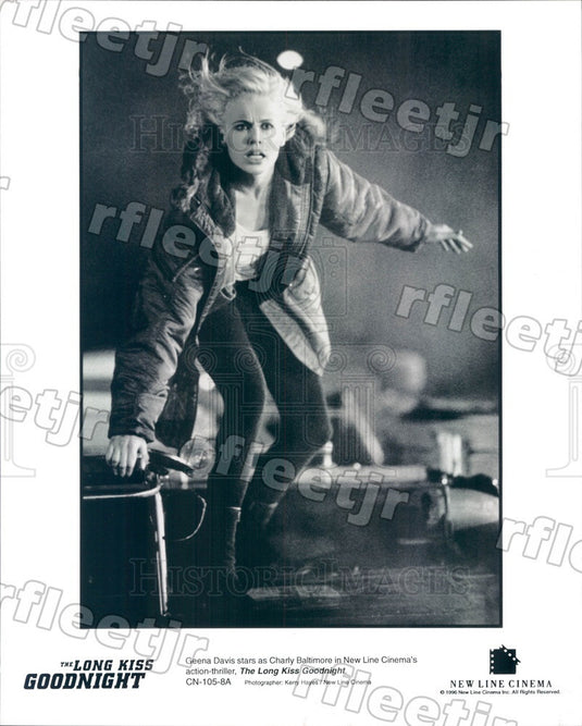 1996 Oscar Winning Actress Geena Davis in Film The Long Kiss Press Photo adx315 - Historic Images