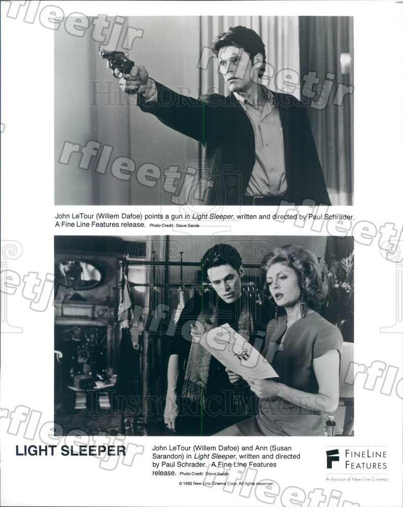 1992 Actors Willem Dafoe &amp; Oscar Winner Susan Sarandon Press Photo adx327 - Historic Images