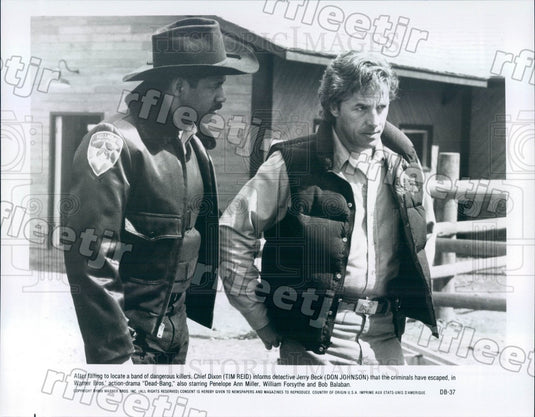1989 Actors Don Johnson & Tim Reid in Film Dead-Bang Press Photo adx341 - Historic Images