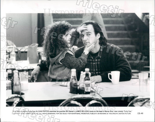 1991 Actors James Belushi & Alisan Porter in Film Curly Sue Press Photo adx353 - Historic Images