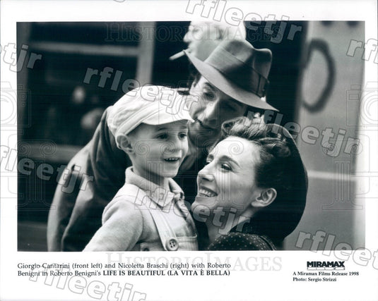 1998 Actors Giorgio Cantarini, Nicoletta Braschi, Roberto Press Photo adx363 - Historic Images