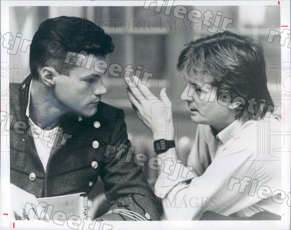 1983 Actor David Keith, Director Franc Roddam Filming Press Photo adx365 - Historic Images