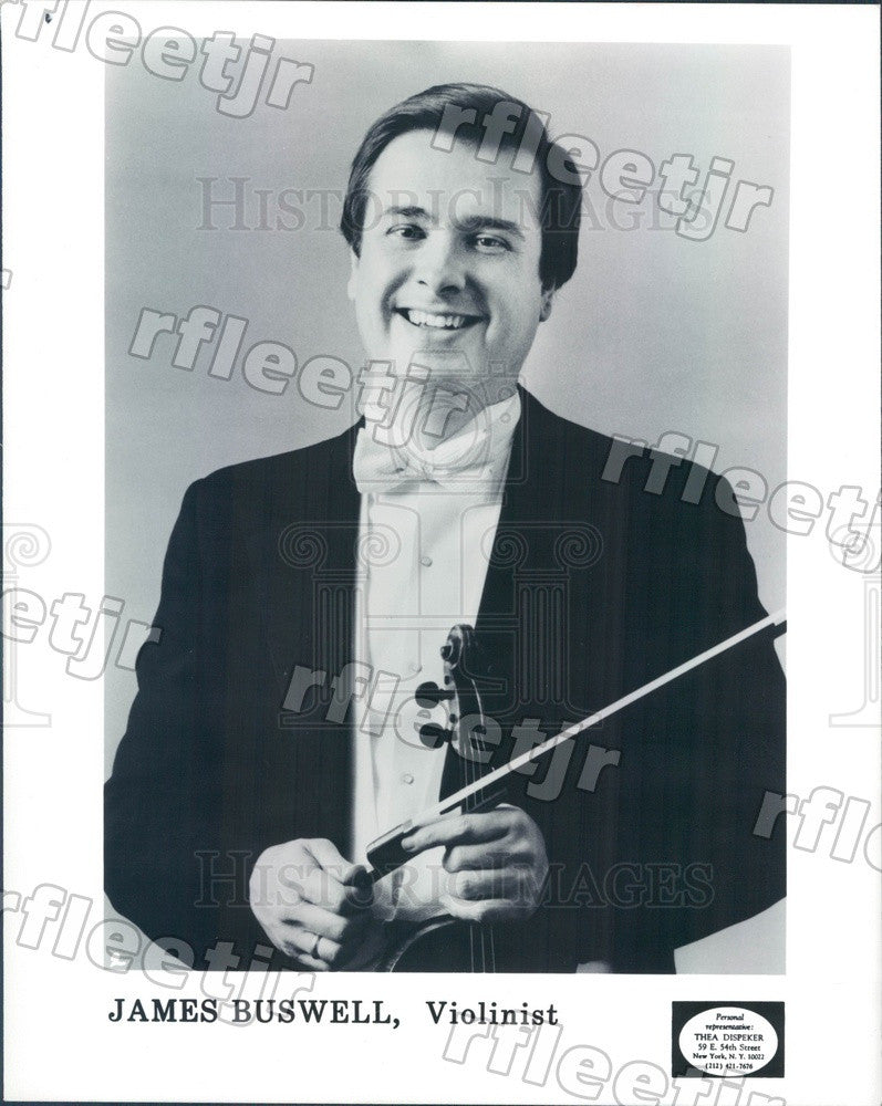 1989 Violinist James Buswell Press Photo adx401 - Historic Images