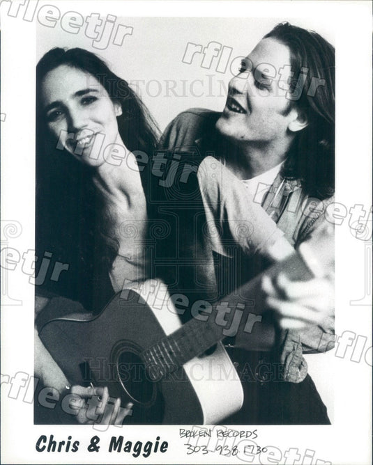 1993 Musicians Chris & Maggie Press Photo adx457 - Historic Images