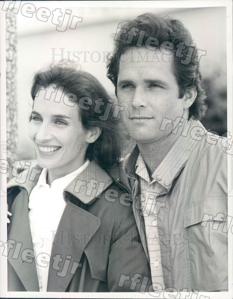 1985 Actors Gregory Harrison &amp; Andrea Marcovicci on TV Show Press Photo adx495 - Historic Images