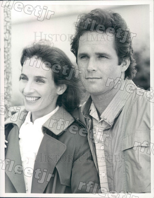 1985 Actors Gregory Harrison & Andrea Marcovicci on TV Show Press Photo adx495 - Historic Images