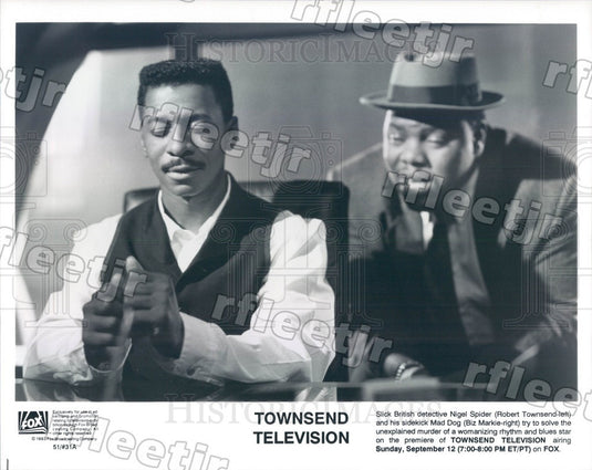 1993 Actors Robert Townsend & Biz Markie on TV Show Townsend Press Photo adx515 - Historic Images