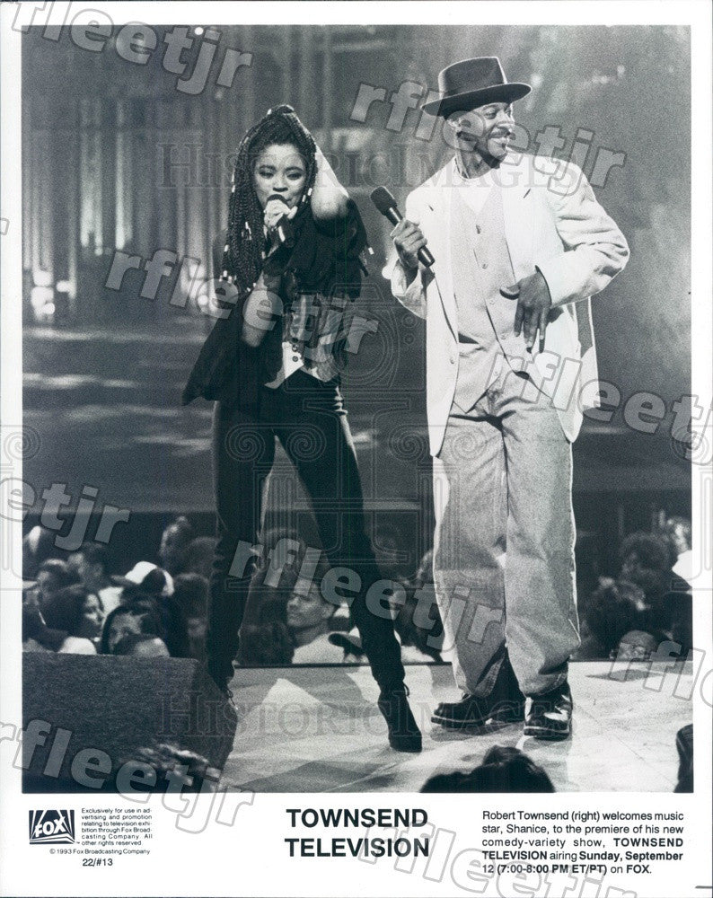 1993 Actor Robert Townsend &amp; Singer Shanice on TV Show Press Photo adx519 - Historic Images