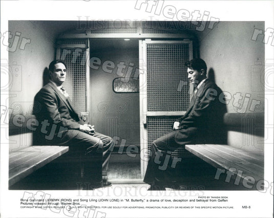 1993 Actors Jeremy Irons & John Lone in Film M. Butterfly Press Photo adx51 - Historic Images