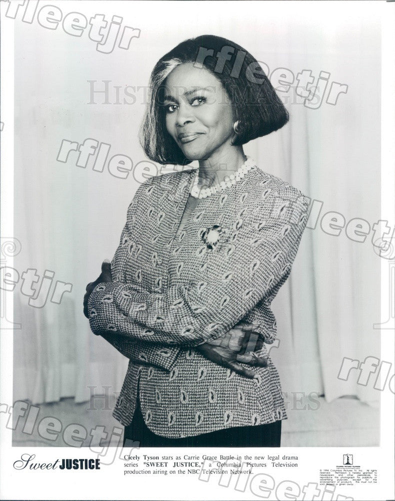 1994 American Actress Cicely Tyson on TV Show Sweet Justice Press Photo adx535 - Historic Images