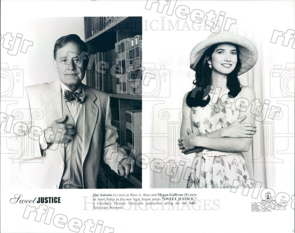 1994 Actors Megan Gallivan &amp; Jim Antonio on Sweet Justice Press Photo adx547 - Historic Images