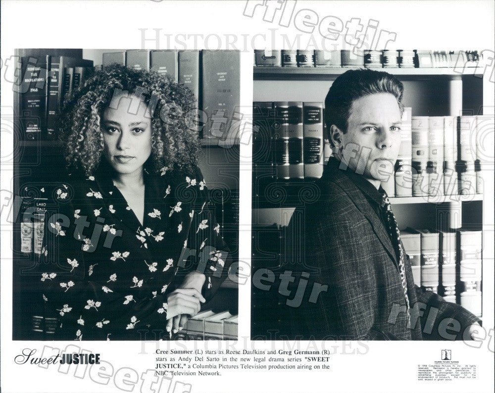 1994 Actor Cree Summer, Greg Germann on TV Show Sweet Justice Press Photo adx549 - Historic Images