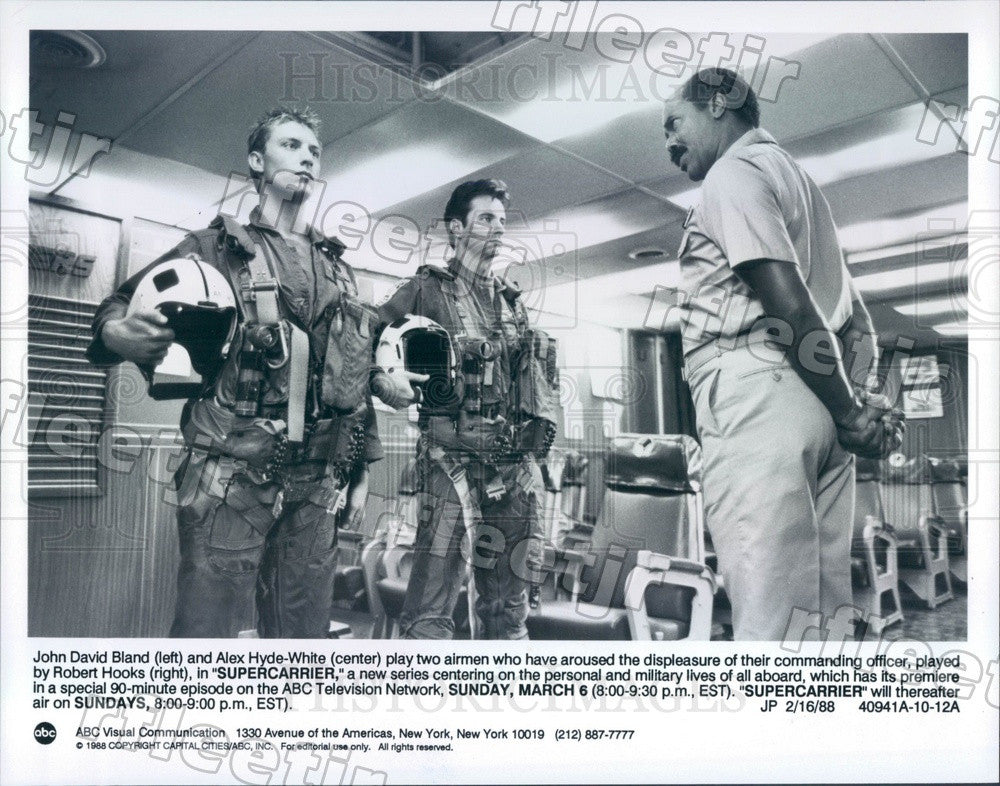 1988 Actors John David Bland, Alex Hyde-White, Robert Hooks Press Photo adx585 - Historic Images