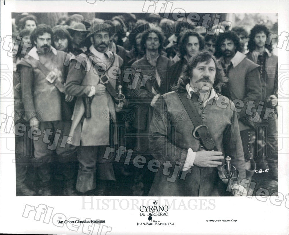 1990 French Actor Gerard Depardieu in Film Cyrano De Bergerac Press Photo adx619 - Historic Images