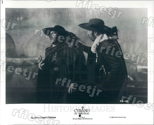 1990 French Actors Gerard Depardieu & Philippe Morier-Genoud Press Photo adx621 - Historic Images