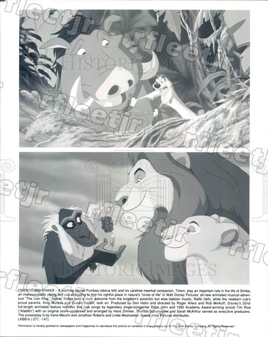 Undated Walt Disney Characters in Film The Lion King, Simba Press Photo adx627 - Historic Images