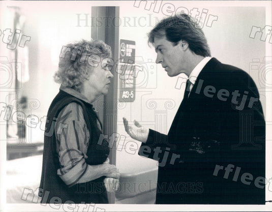 1988 Actors Stephen Collins & Tony Winner Uta Hagen Press Photo adx685 - Historic Images