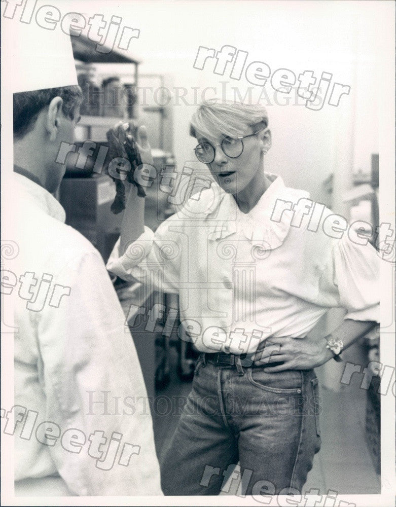 1988 Actors Mary Beth Hurt &amp; Yusef Bulos on Tattinger&#39;s Press Photo adx687 - Historic Images