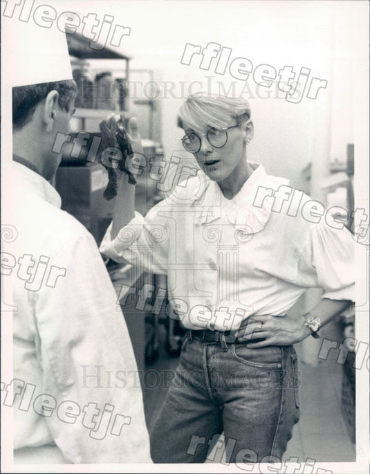 1988 Actors Mary Beth Hurt & Yusef Bulos on Tattinger's Press Photo adx687 - Historic Images