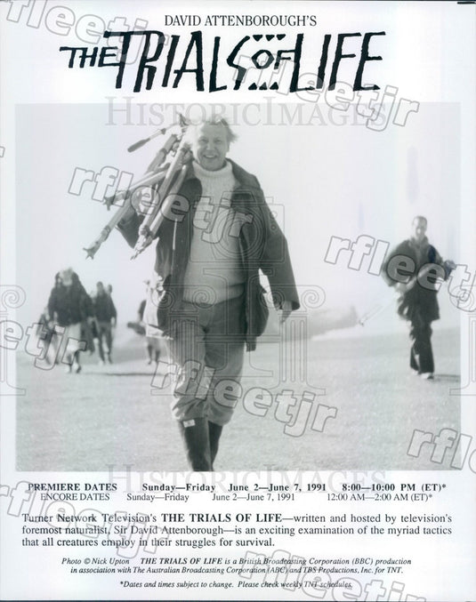 1991 British TV Host & Naturalist Sir David Attenborough Press Photo adx699 - Historic Images