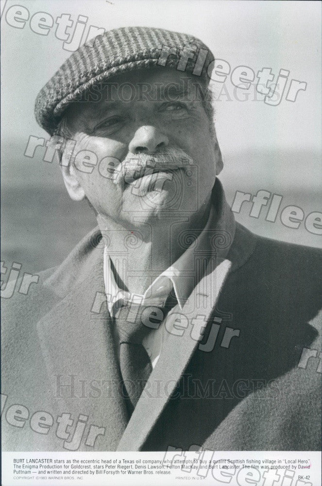 1983 Oscar Winning Actor Burt Lancaster in Film Local Hero Press Photo adx69 - Historic Images