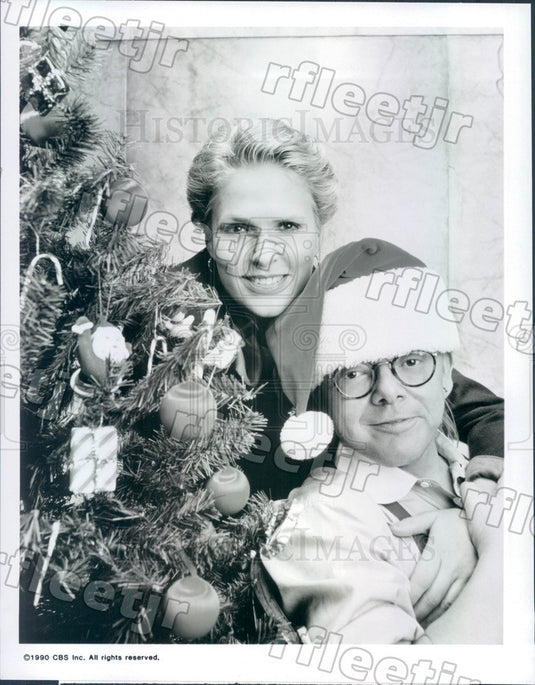 1990 Emmy Winning Actress Sharon Gless & Paul Williams Press Photo adx713 - Historic Images