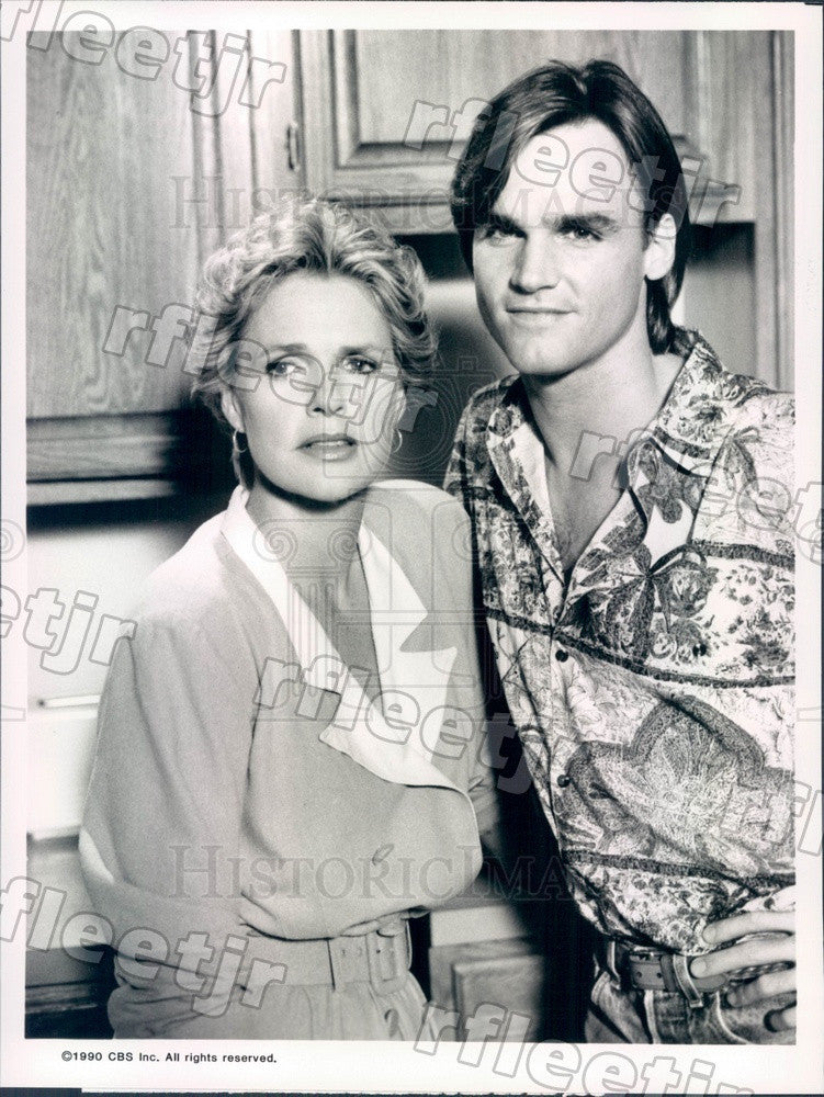 1990 Emmy Winning Actress Sharon Gless &amp; Doug Wert on TV Show Press Photo adx719 - Historic Images